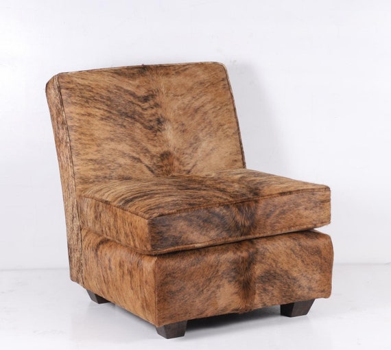 Modern Cowhide Lounge Chair Etsy