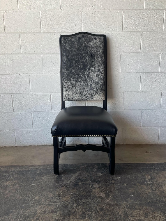 Classic Cowhide Chair • Black • Salt + Pepper | 4 Seat Minimum Required!