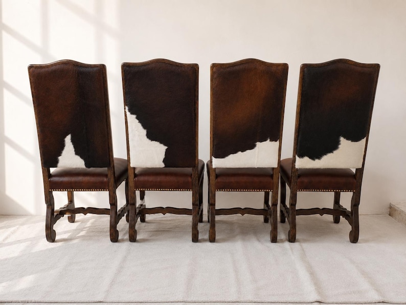 Silla clásica de piel de vaca / ¡Se requiere un mínimo de 4 asientos! imagen 4