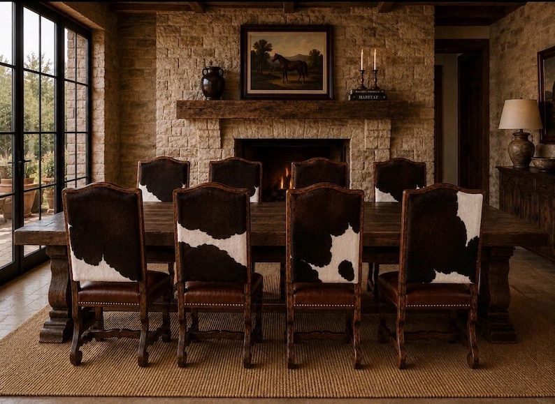 Silla clásica de piel de vaca / ¡Se requiere un mínimo de 4 asientos! imagen 1