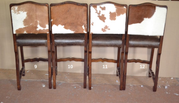 Classic Cowhide Bar Stool 4 Seat Minimum Required Etsy