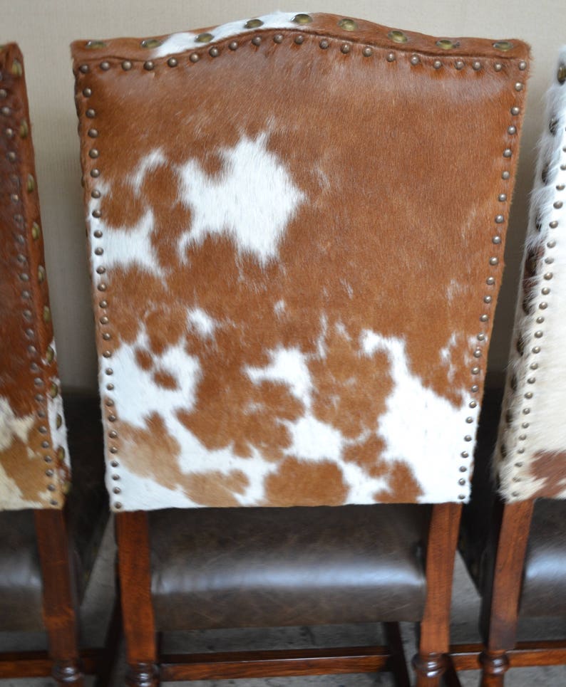 Colton Cowhide Chair Western Cowhide Dining Chair Lodge Home Living Dining Room Furniture Tripod Ee