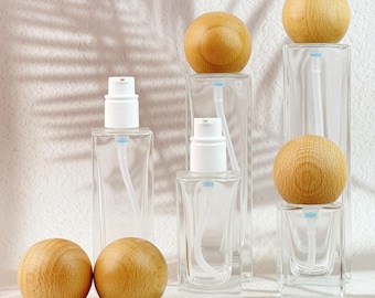 Leere Klarglas Lotion Pumpflaschen, wiederverwendbare Kosmetikbehälter für natürliche Hautpflege, ätherische Öle & Körperlotionen, Großbestellung