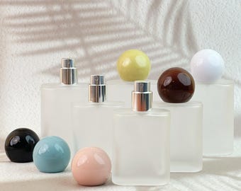 30ml/50ml vit glassprayflaska med parfym, doftflaska i frostat glas för eteriska oljor, rumsspray med fint munstycke