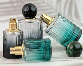30ml/50ml sprayflaska i glas för hudvård, återfyllningsbara hudvårdsbehållare för mist, toner, serum, dagligt bruk och resetillbehör