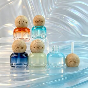 10ML Colored Glass Leak-Proof Aromatherapy Bottles for Essential Oils with Natural Wooden Lids, Travel-Friendly and Suitable for Home Use,