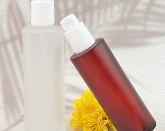 80ml / 100ml Frosted Glass Lotion Bottles, Empty Skincare Vials, Refillable Cosmetic Containers, Vanity Moisturizer Storage Jars