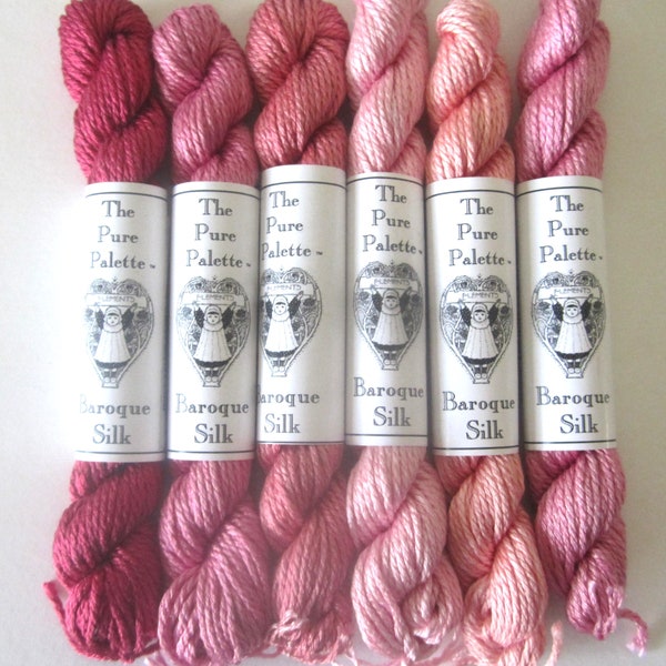 PINK 6 Skeins Pure Palette BAROQUE SILK