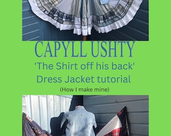 Recycled jacket PDF tutorial, dress jacket recycle, tutorial instructions