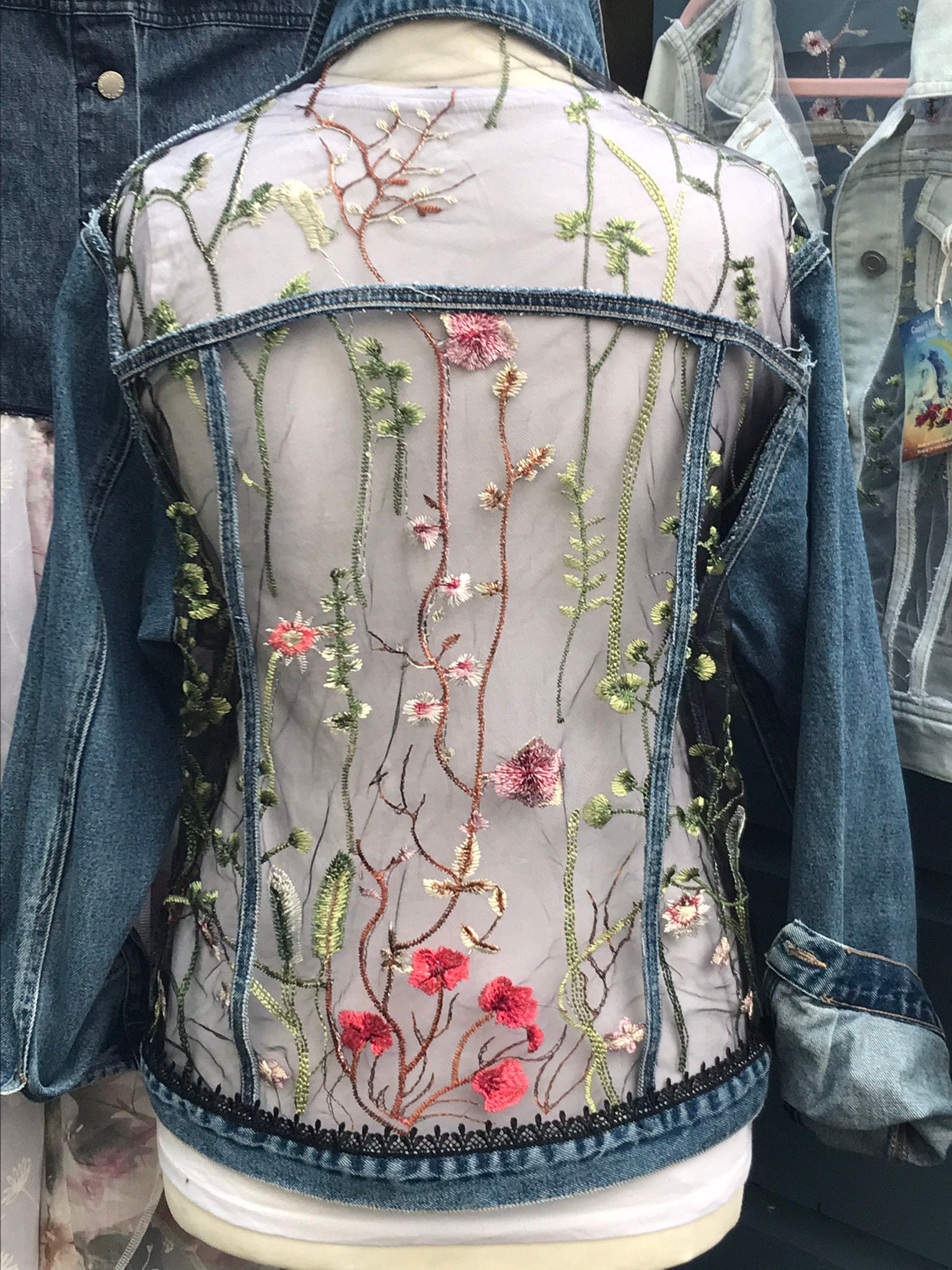 Mesh Denim Jacket