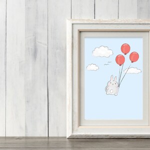 Hot Air Balloon Nursery Wall Art | Balloons | Oh The Places You Will Go | Digital Download