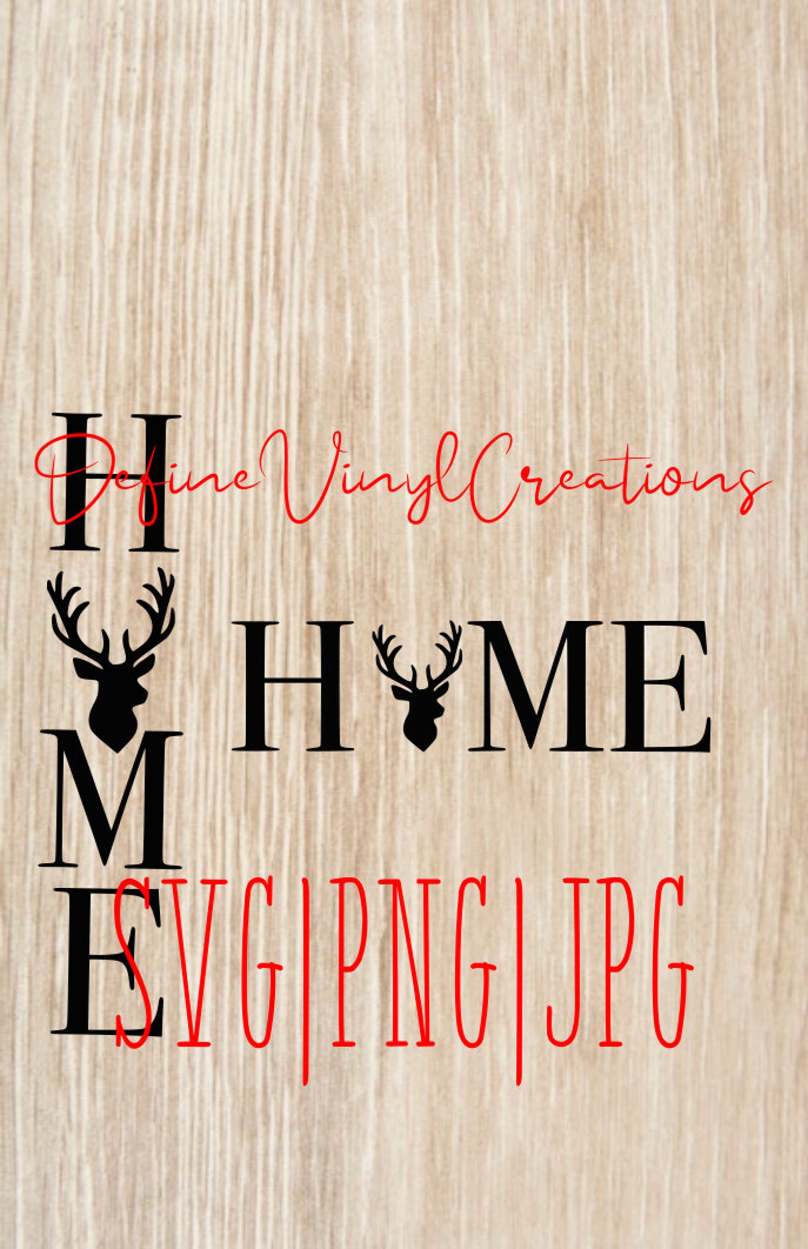 Deer Home Sign SVG Cricut Silhouette Cut File Etsy