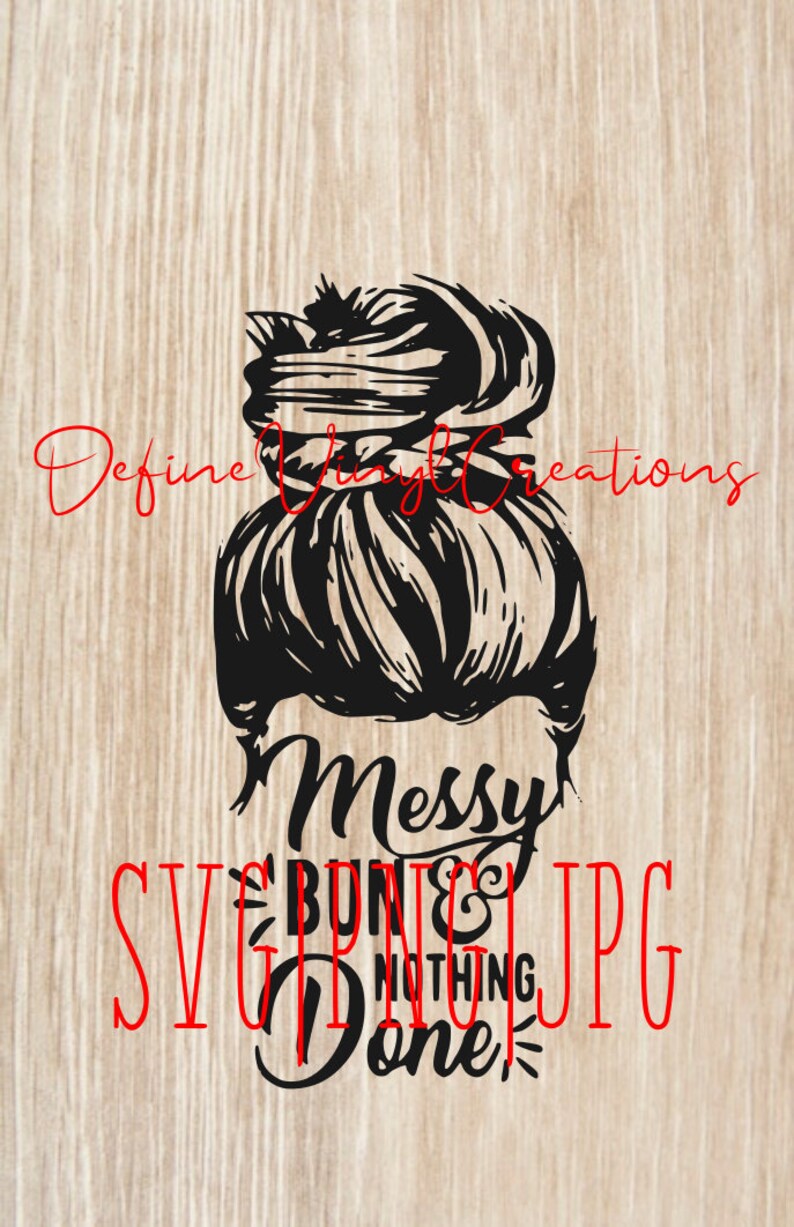 Download Messy Bun SVG Cricut Silhouette Cut File | Etsy