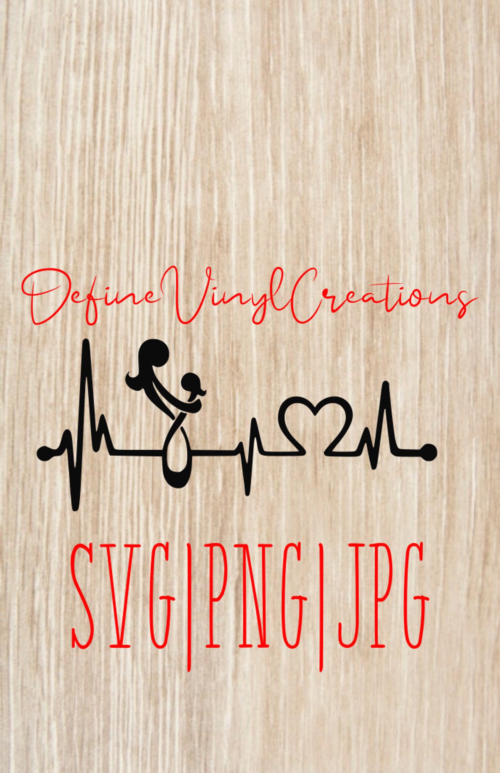 Download Mother Daughter Heartbeat Line SVG Cricut Silhouette Cut ...