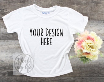 Download Gildan 42000b White Mockup Plain White Shirt Mockup White Tshirt Mock Up Flat Lay Mockup Kids Shirt Mockup Sublimation Shirt Mockup Psd Packaging Mockups File PSD Mockup Templates