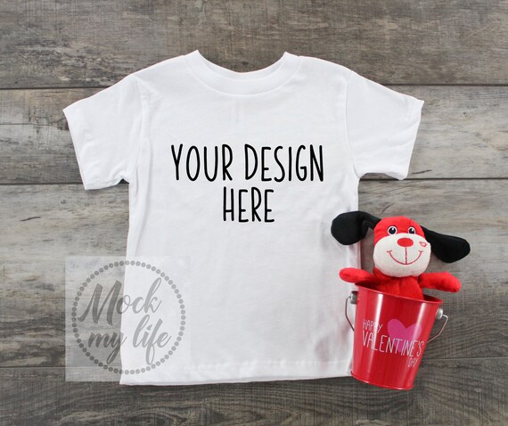 White Bella Canvas 3001 Valentines Day Mockup White