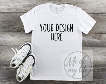 Download Free White Bella Canvas 3001 Styled Flat Lay Mockup / White Shirt Mockup / Styled Flat Lay / Bella Canvas Mockup / Tshirt Mockup / White Shirt PSD Template