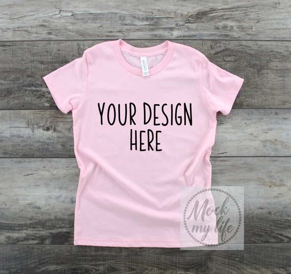 Download Free Pink Bella Canvas 3001 Kids Flat Lay Mockup (PSD) - Free Download Mockup DesignerVista ...