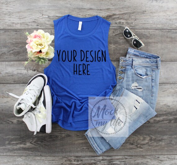 Bella Canvas 8803 Royal Muscle Tank Mockup Tank