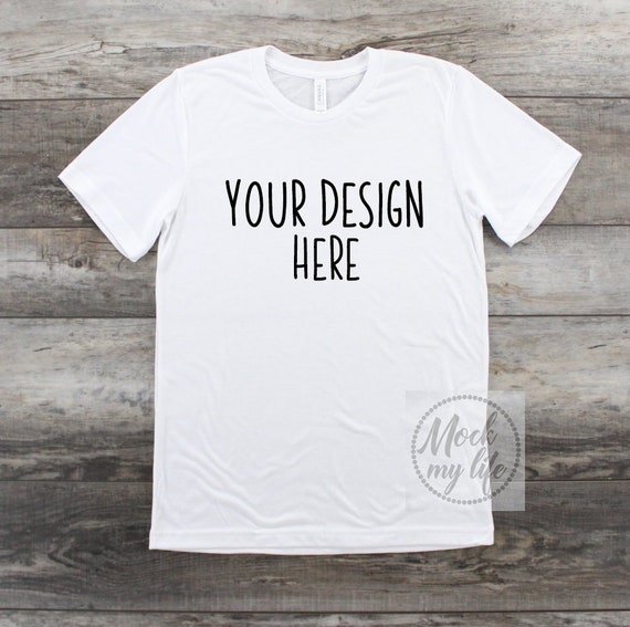 White Bella Canvas 3001 Styled Flat Lay Mockup White Shirt Etsy