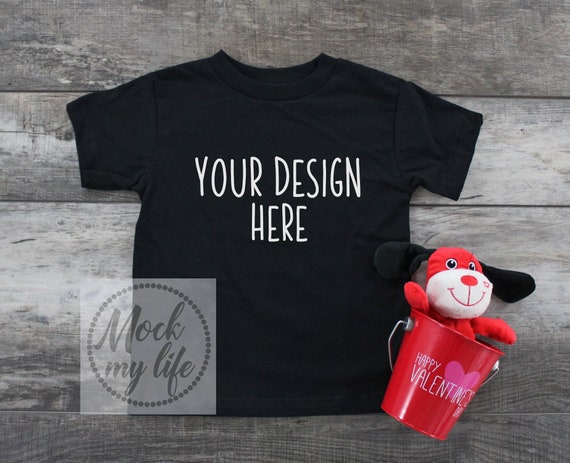 Black Bella Canvas 3001 Valentines Day Mockup Black Shirt Etsy