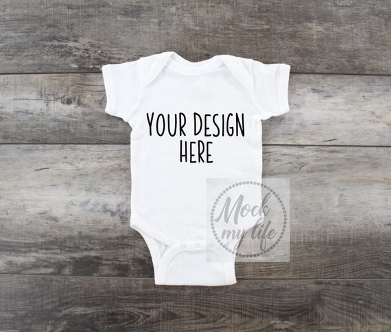 White Rabbit Skins 4400 Bodysuit Mockup Bodysuit Flat Lay Etsy