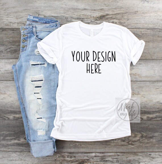3001 Mockup Summer Mockup White Shirt Mockup Canvas Mockup Bella Canvas White Mockup Bella Bella Canvas 3001 Mockup Styled Stock