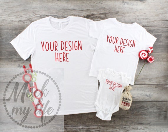 White Shirt Christmas Flat Lay Mockup White Bodysuit Mockup Etsy