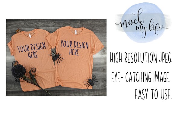 Bella Canvas Mockup Shirt Set Mockup Halloween Mockup Etsy