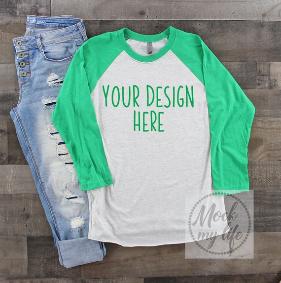 Envy Green Next Level 6051 Mock Up St Patricks Day Mockup Etsy