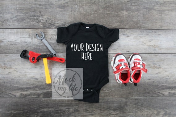 Black Rabbit Skins 4400 Mockup Bodysuit Mockup Bodysuit Flat Etsy