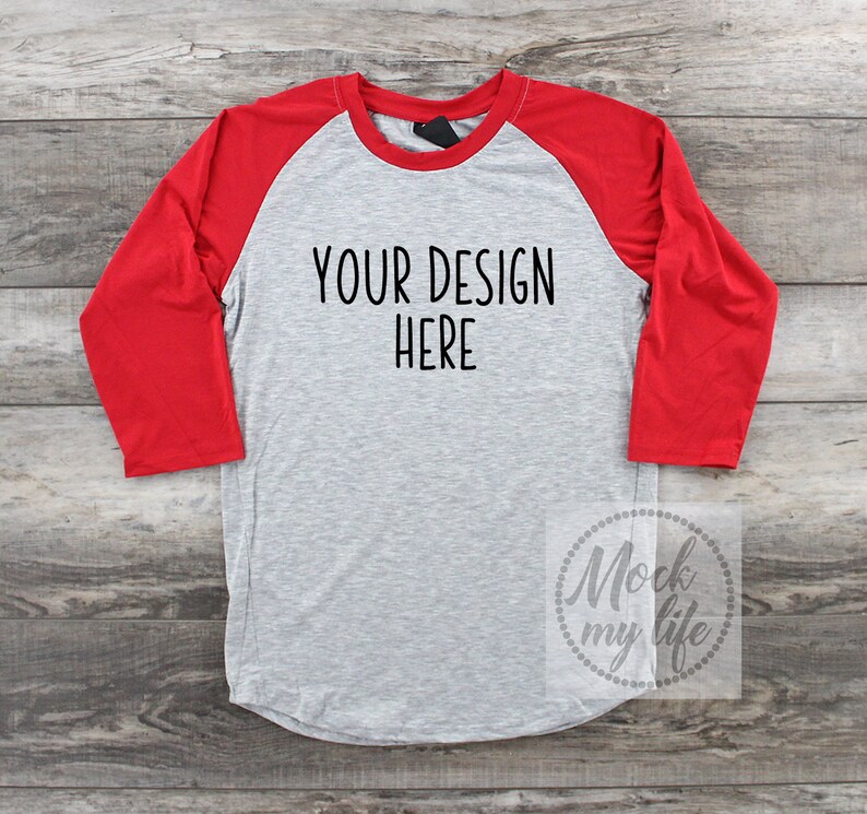 Download Red EG Pro Raglan Styled Mock Up / Men Shirt Mockup ...