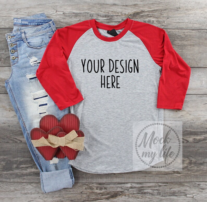 Download Red EG Pro Raglan Styled Mock Up / Men Shirt Mockup ...