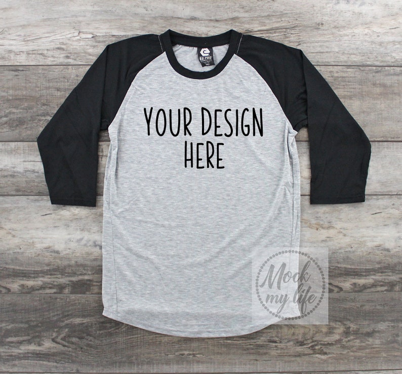 Download Black EG Pro Raglan Styled Mock Up / Womens Shirt Mockup / | Etsy