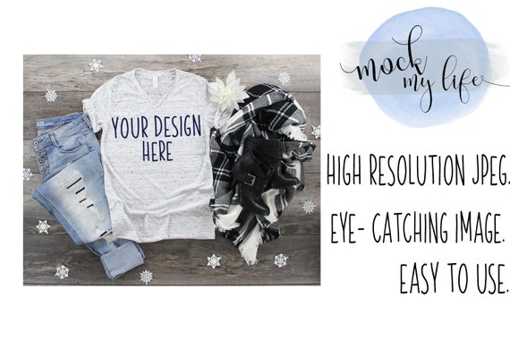 Bella Canvas Mockup White Marble Bella Canvas Mock Ups Etsy