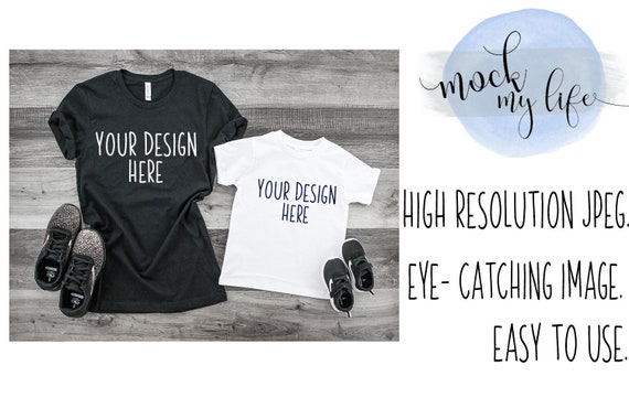 Bella Canvas 3001 Mockup Shirt Set Mockup Tshirt Mockup Etsy