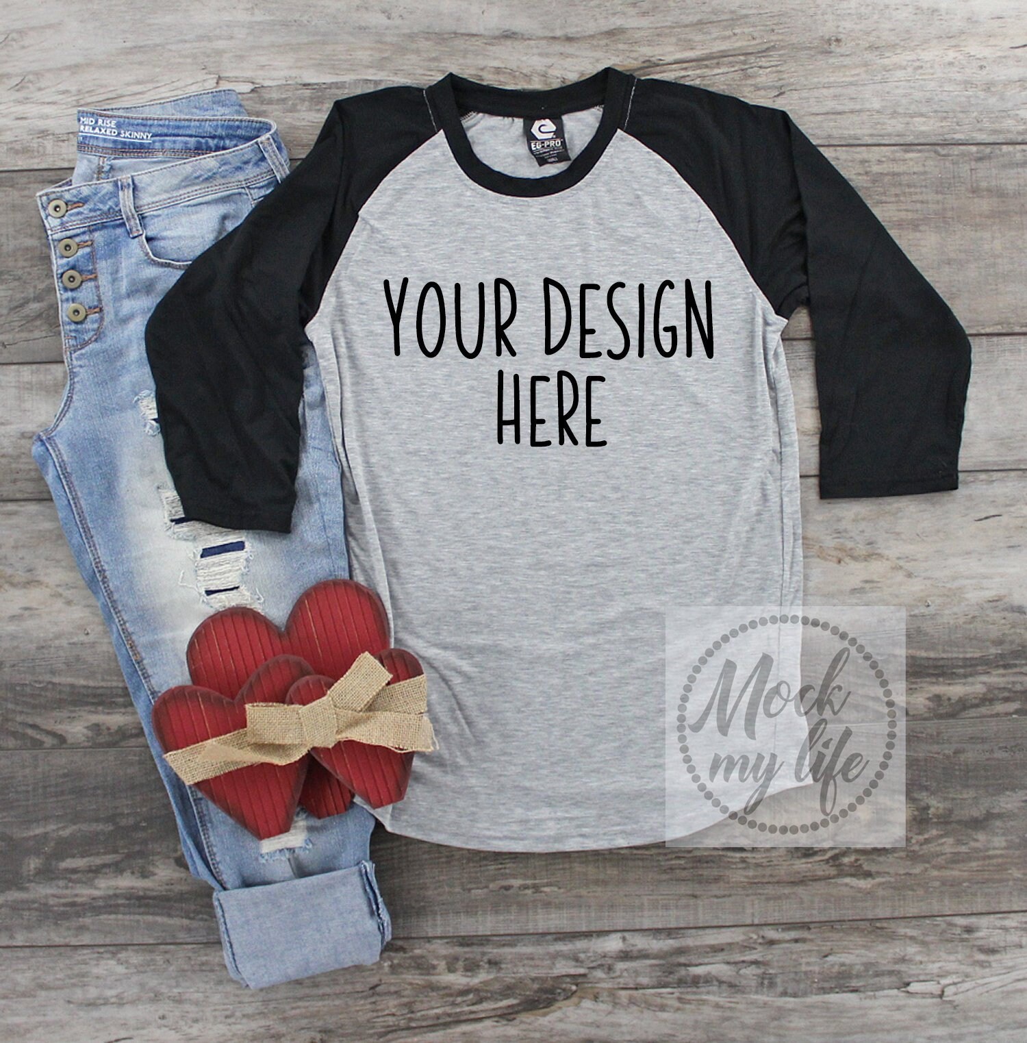 Download Black EG Pro Raglan Styled Mock Up / Womens Shirt Mockup ...