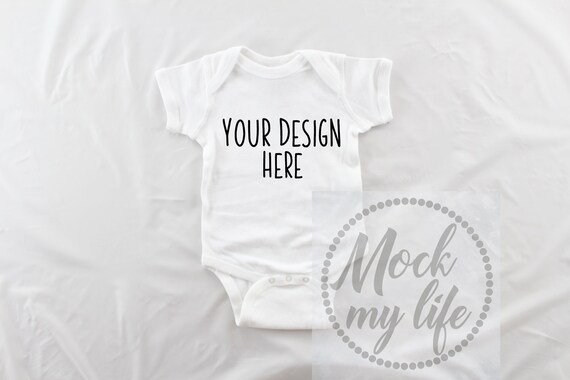 White Rabbit Skins 4400 Mockup Bodysuit Mockup Bodysuit Flat Etsy