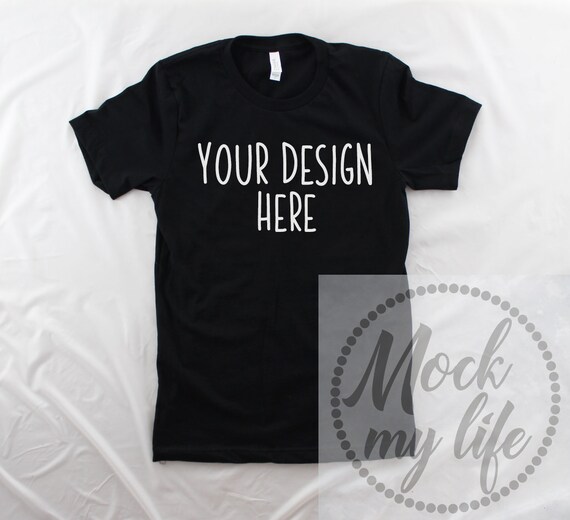 Black Bella Canvas 3001 Mockup Styled Mock Up Product Etsy