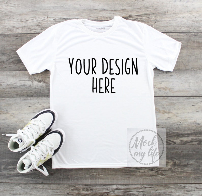 Download Gildan 42000 White Mockup Plain White Mockup White Tshirt ...