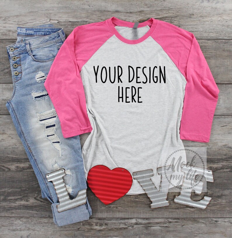 Download Pink Next Level 6051 Styled Flat Lay Valentines Day Mockup ...
