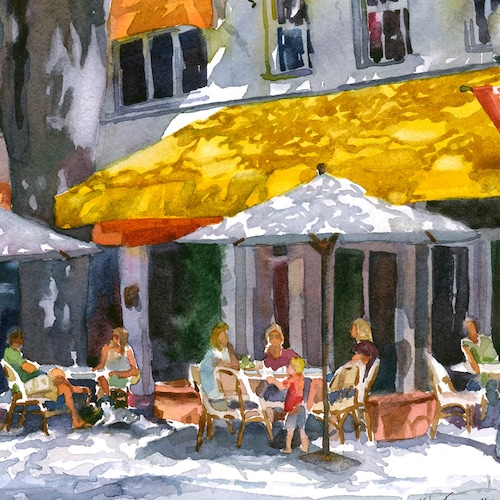 Winter Park Florida Painting Park Avenue Art Watercolor Etsy
