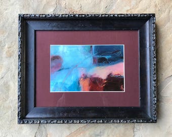 Original Abstract Framed Painting, Framed Abstract Painting, Mixed Media Painting, Abstract art