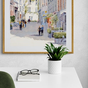 Paris Watercolor Painting: Rue de Barres French Bistro Print image 2