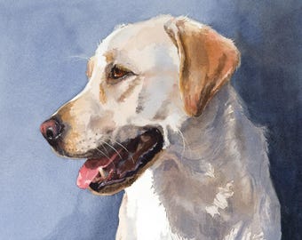 Yellow Lab Giclee Print: Dog Portrait
