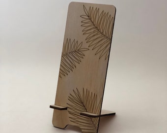 Phone Stand Docking Station, Fern, Mandala, Floral, Botanical