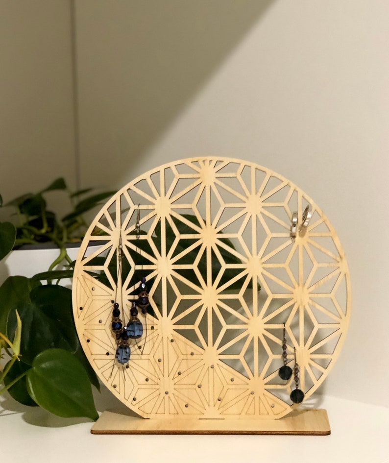 Wooden Earring Holder Jewellery Stand Display Hanger Round Etsy Australia
