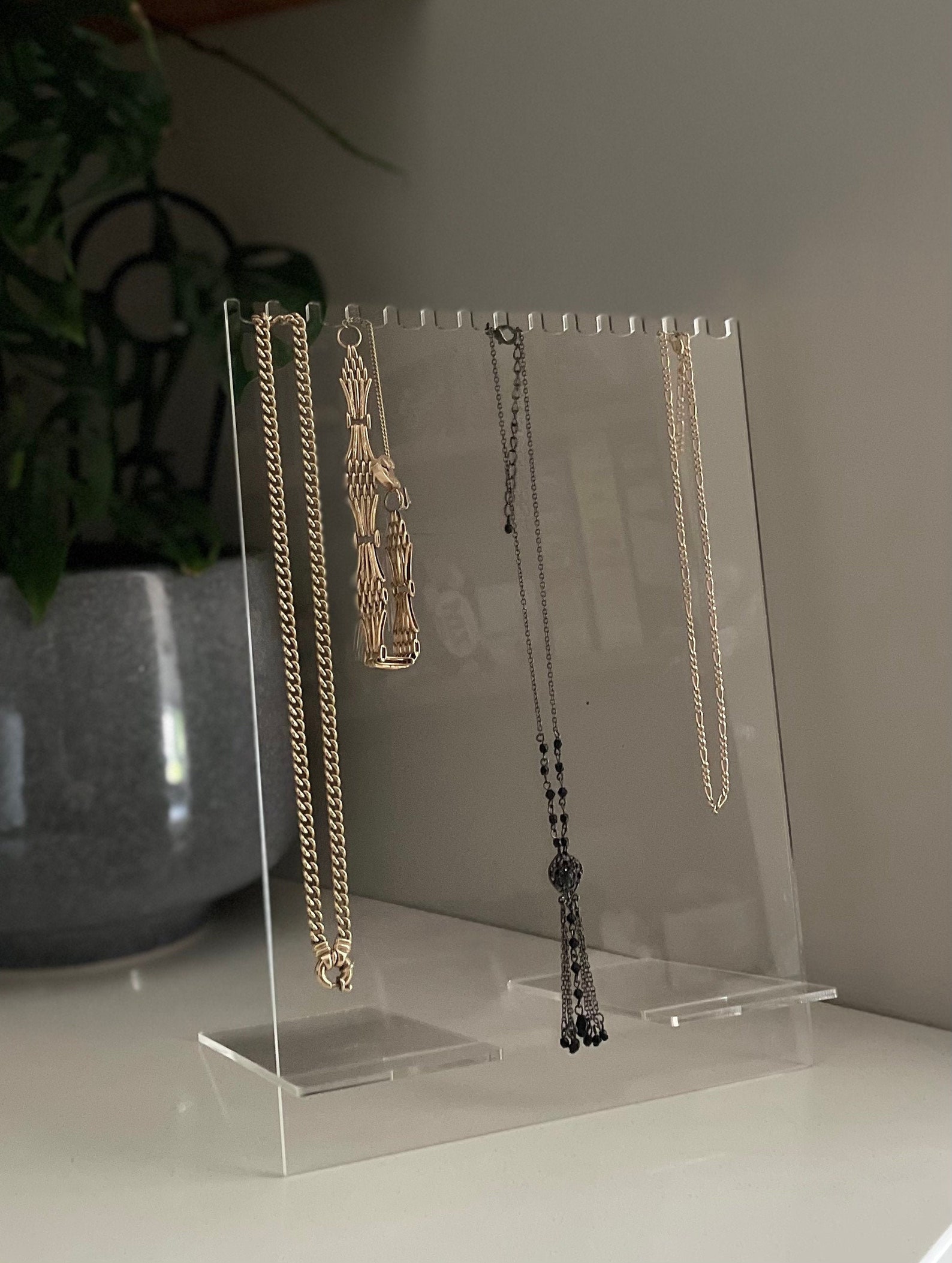 Clear Acrylic Necklace Display Stand Holder - Etsy UK