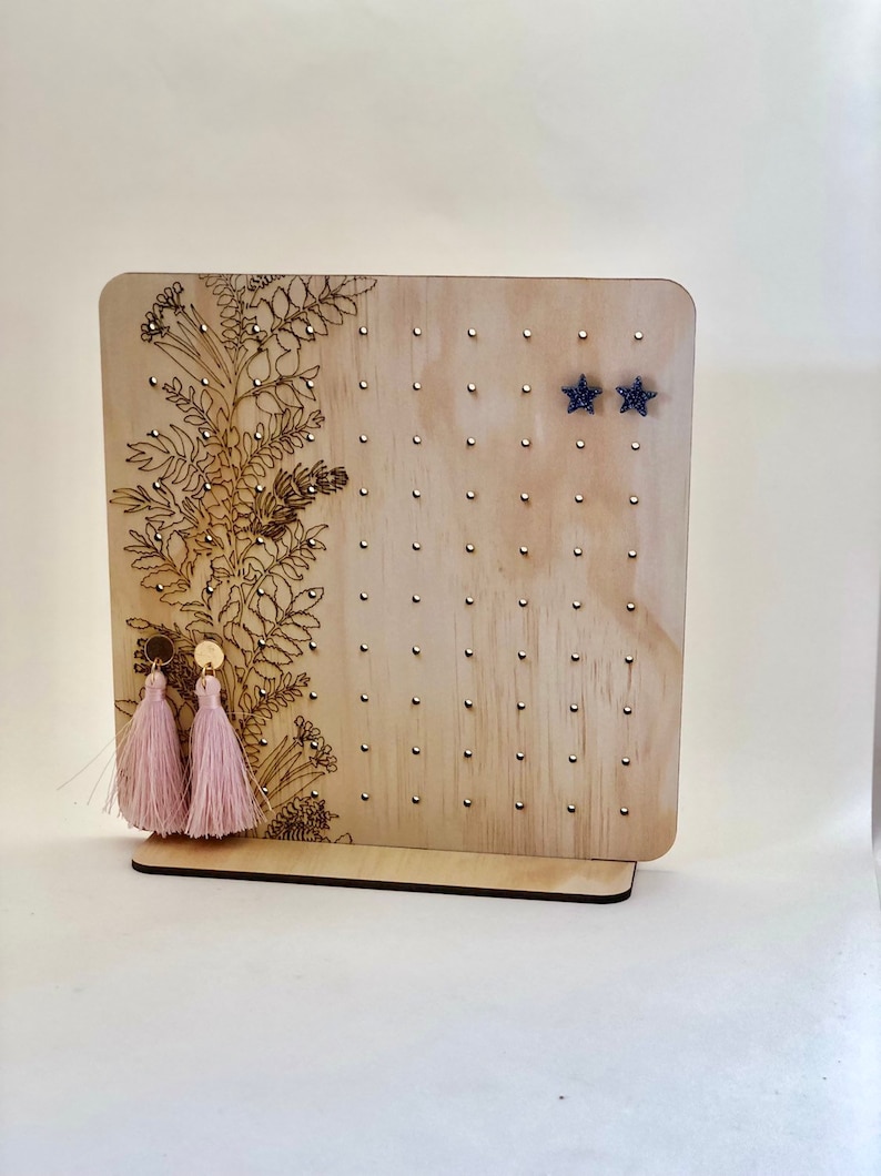 Wooden Earring Holder Stud Jewellery Display Hanger Etsy