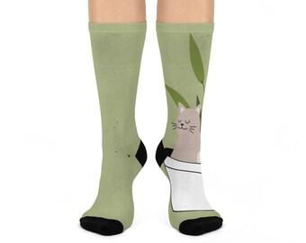 Pot Cat Socks — Fun cat socks for cat and plant lovers